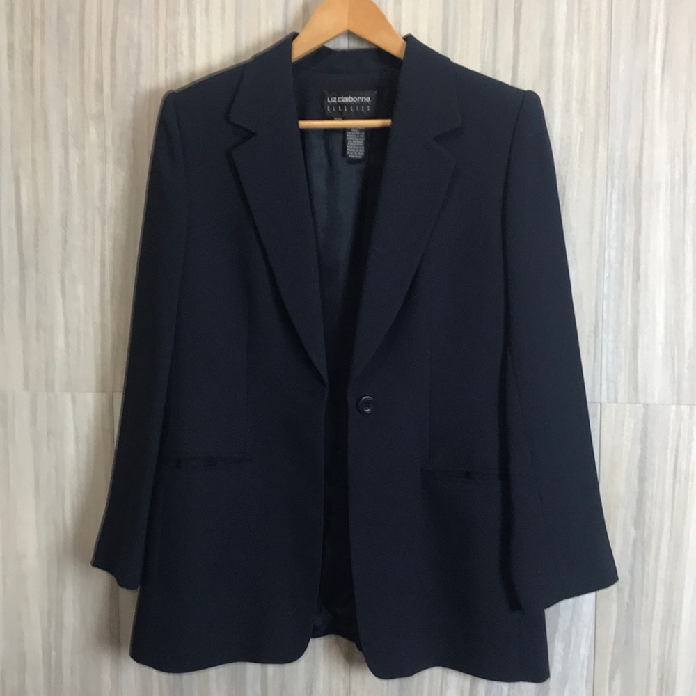Liz Claiborne | Navy Blazer | Size 10P | Preloved